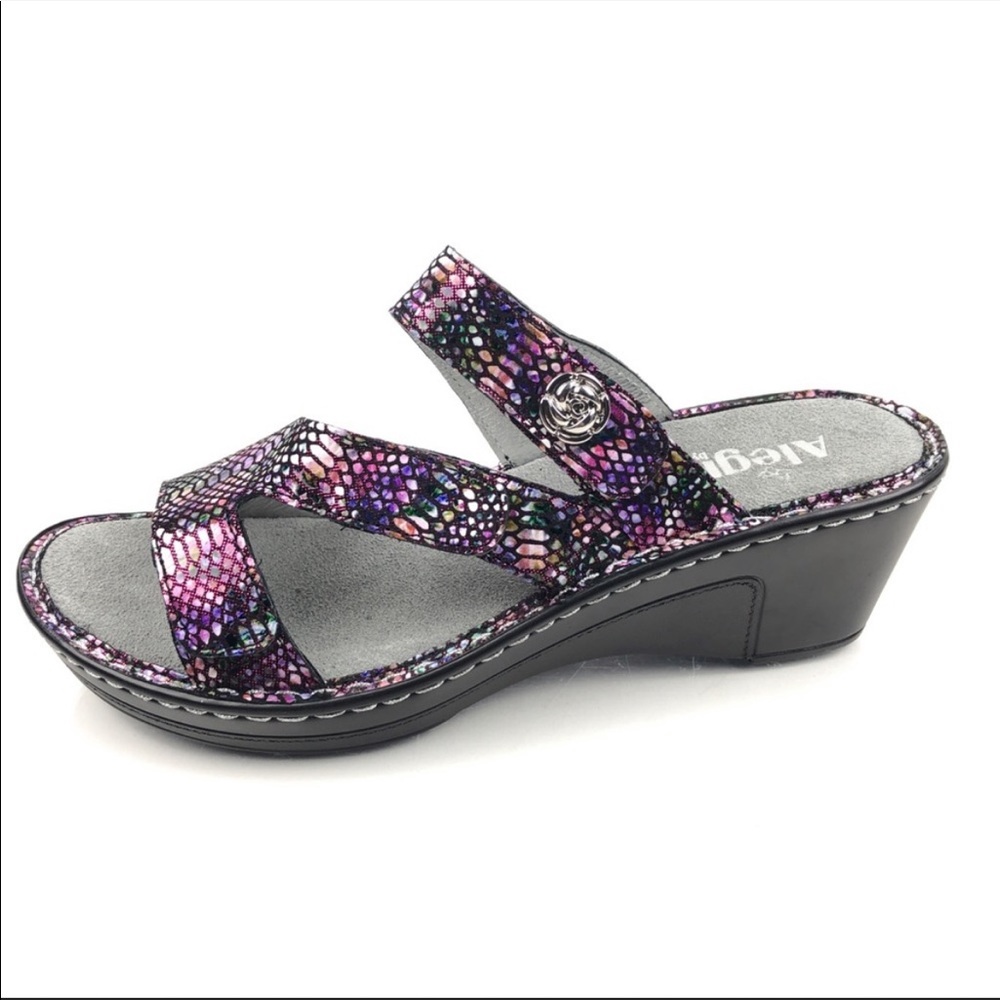 Alegria Snake Print Loti Funtastic Iridescent Sandals #299 - Picture 9 of 9